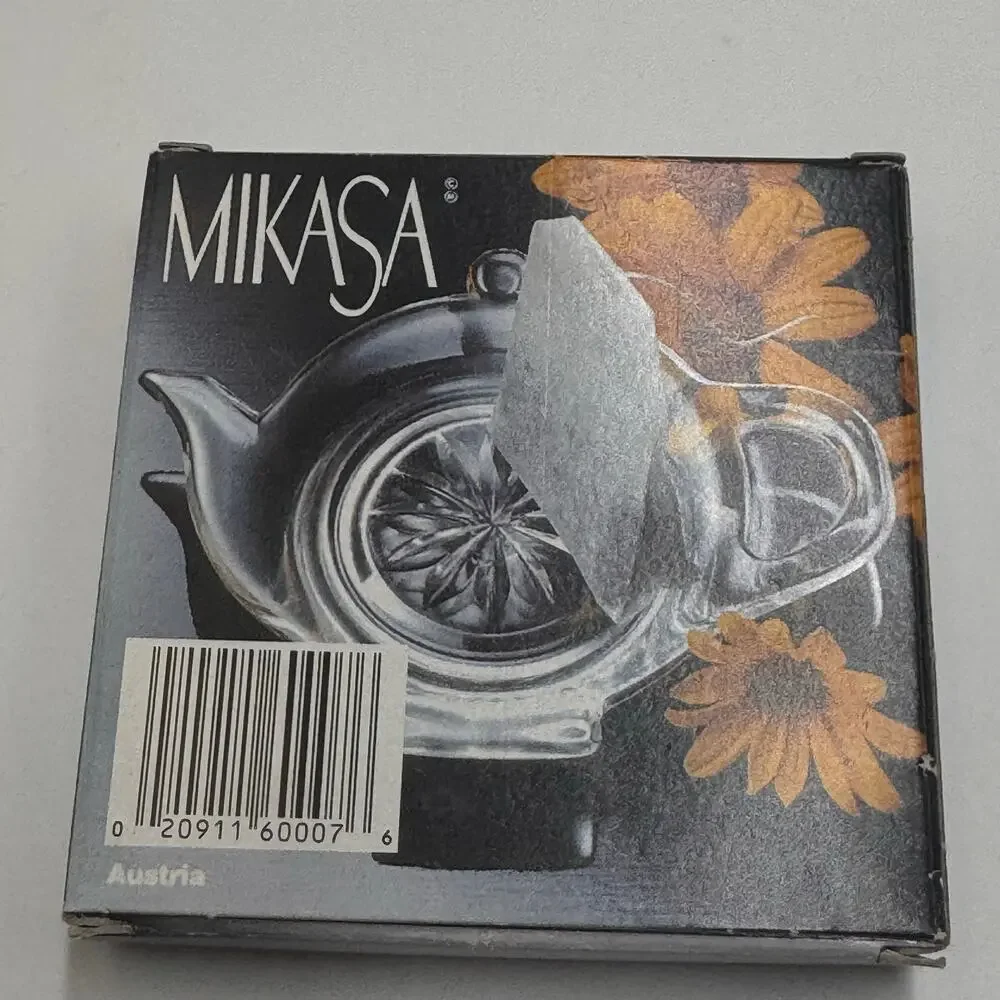 Mikasa Tea Time Tea Bag Caddy Teabag Holder Austrian Lead Crystal